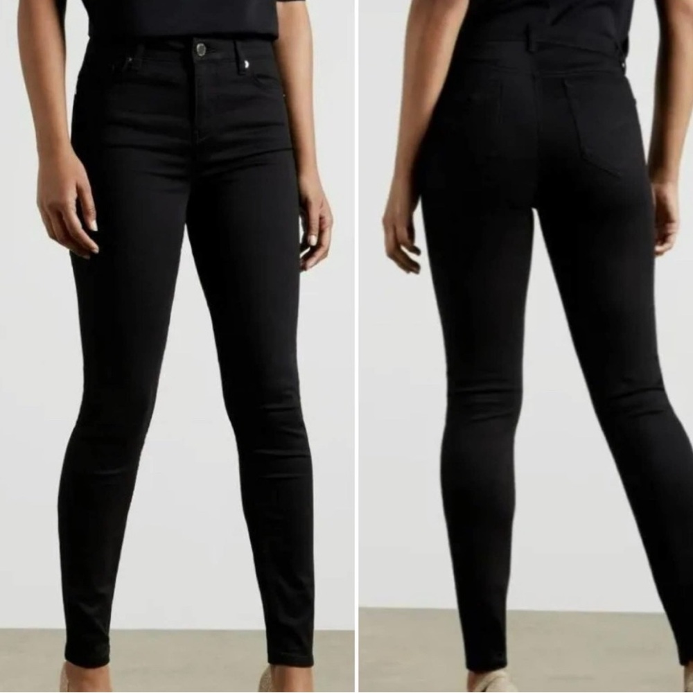 Ted Baker London Jeans NWT Alesias Women's Mid Rise Skinny Denim Black Size 25